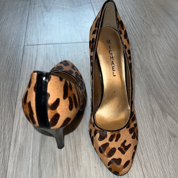 Michael Shannon Zariah Calf Hair Animal print pumps Size 7.5 - Picture 1 of 7